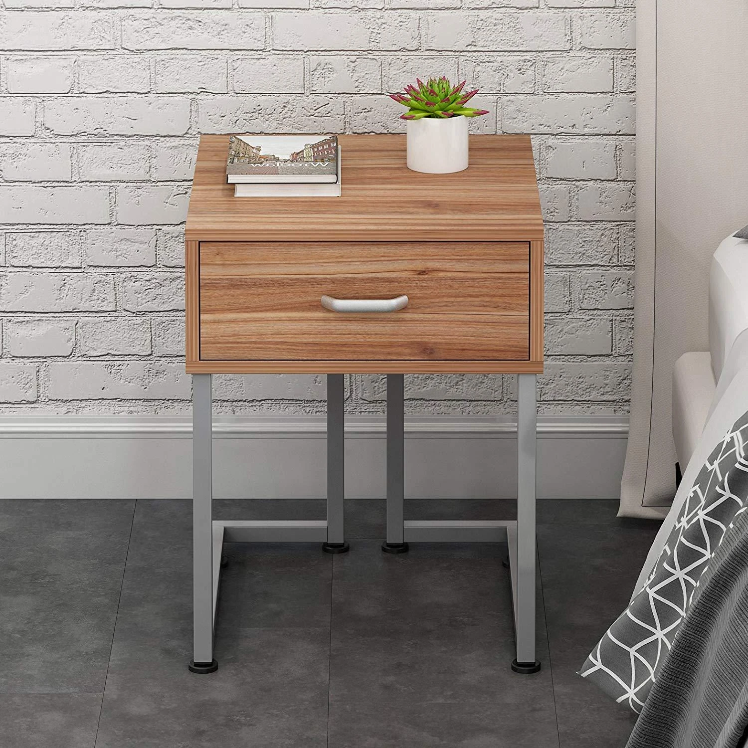 Nash Bedside Table In Walnut - Image 2