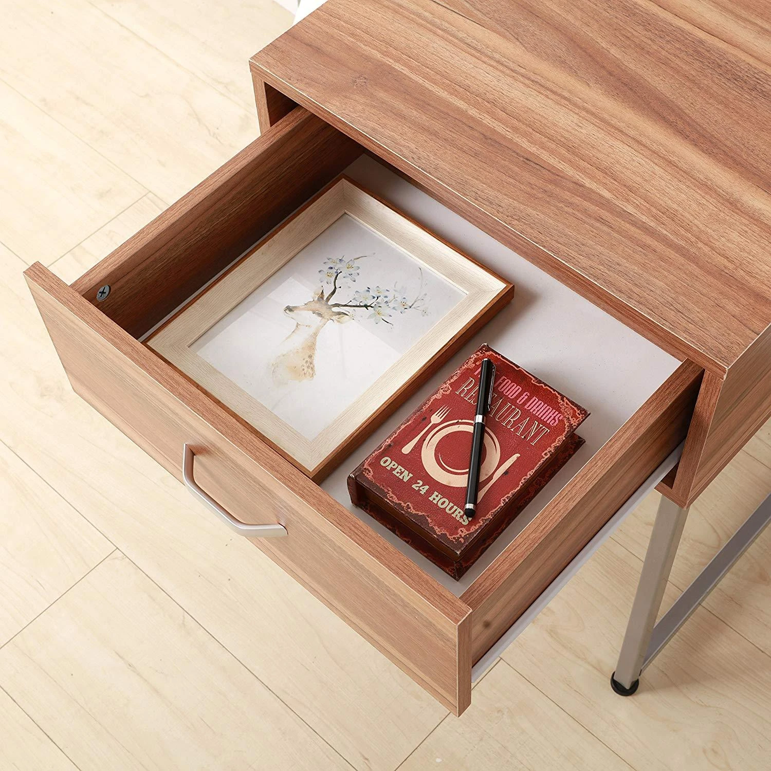 Nash Bedside Table In Walnut - Image 7