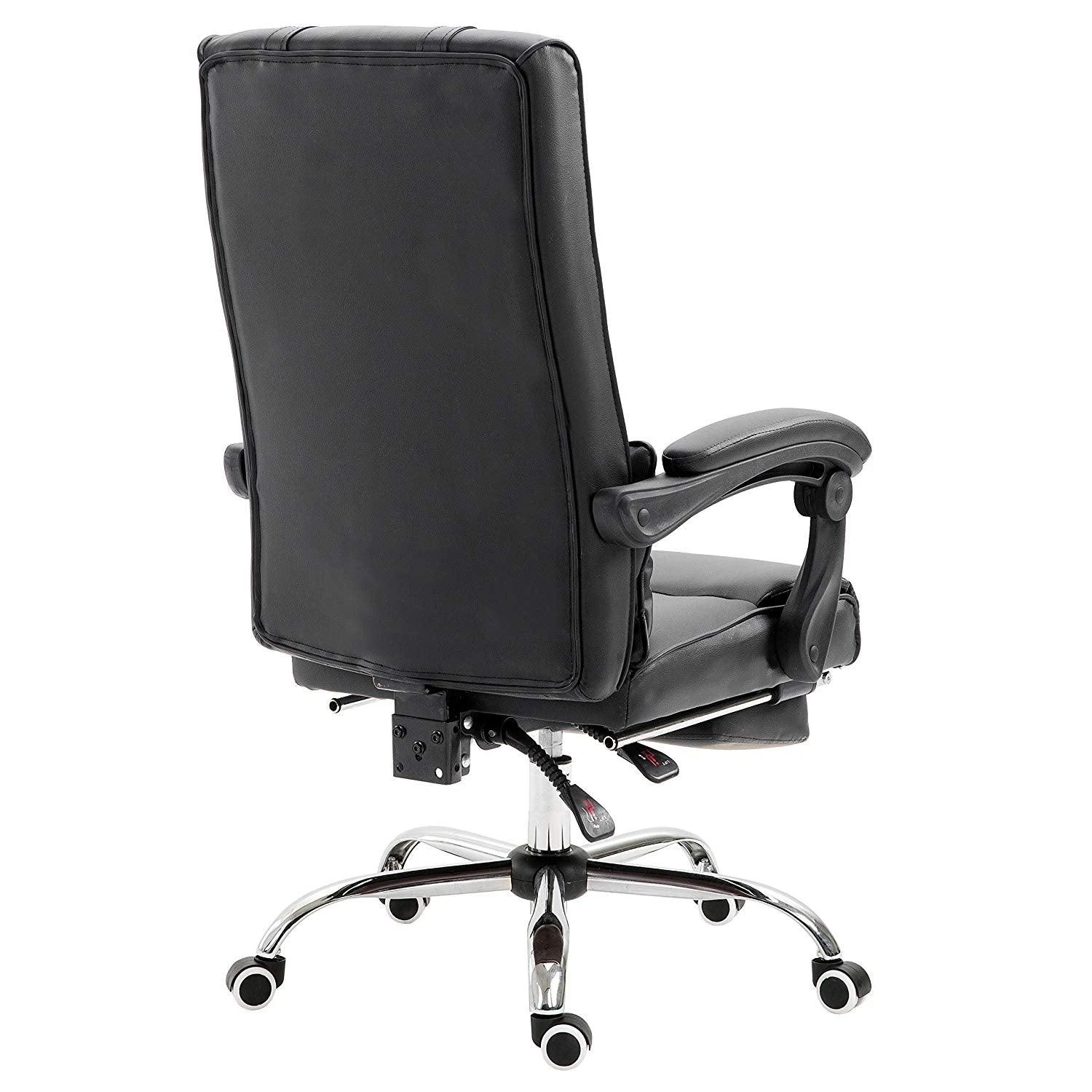 Lawrence Executive Reclining Chair With Foot And Headrest In Black - Image 4