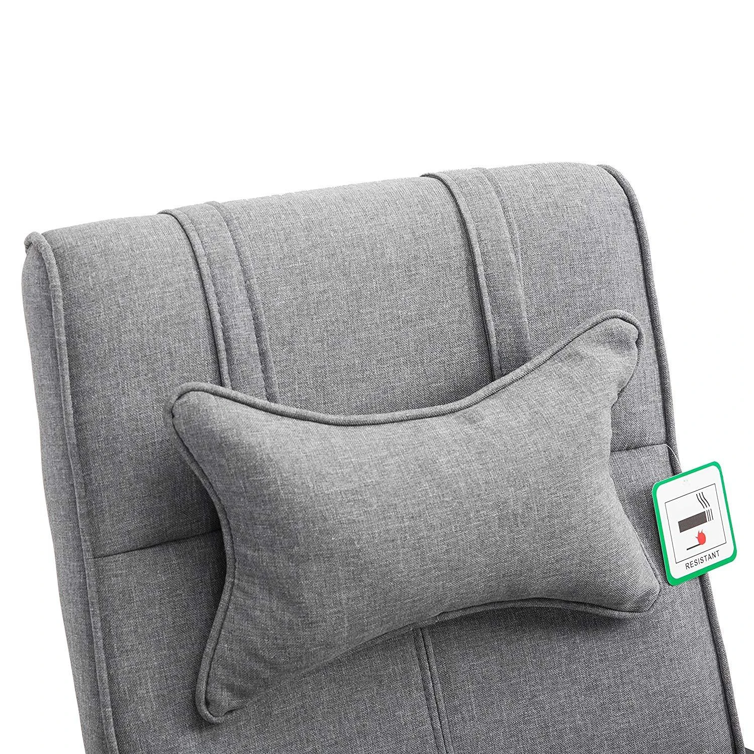 Lawrence Executive Reclining Chair With Foot And Headrest In Grey - Image 5