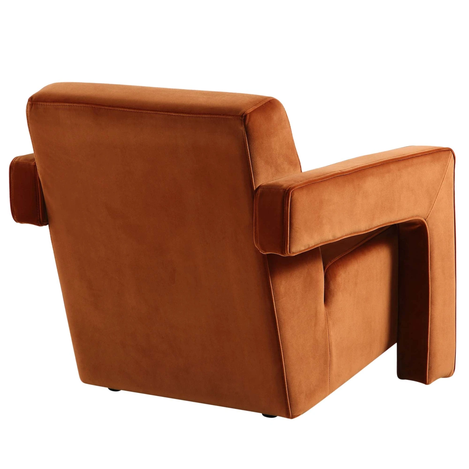 Brompton Sculptural Armchair, Rust Velvet - Image 8
