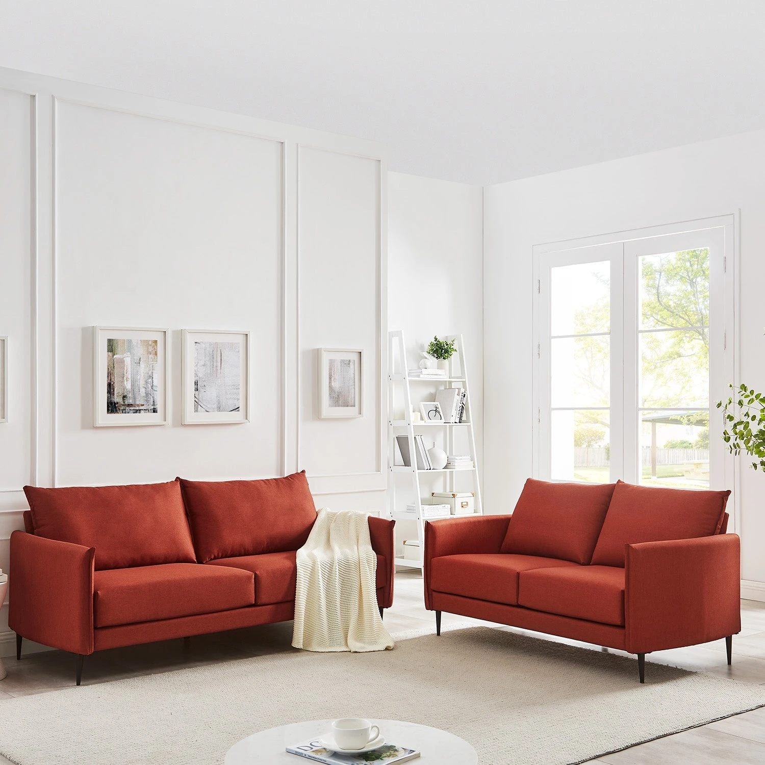 Bari Burnt Ochre Fabric Sofa - Image 15