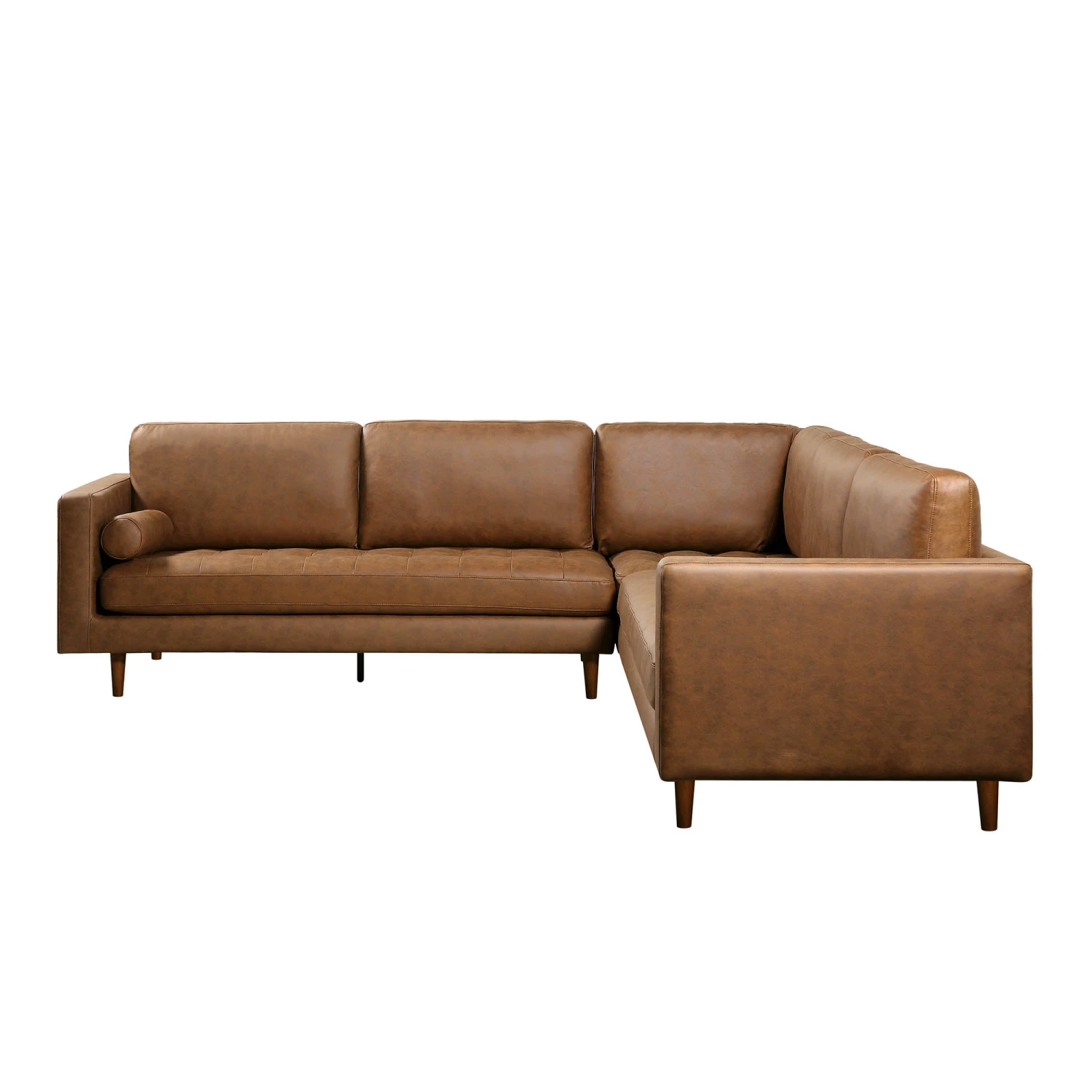 Henrietta 5+Seater Corner Sofa, Tan Faux Suede - Image 9