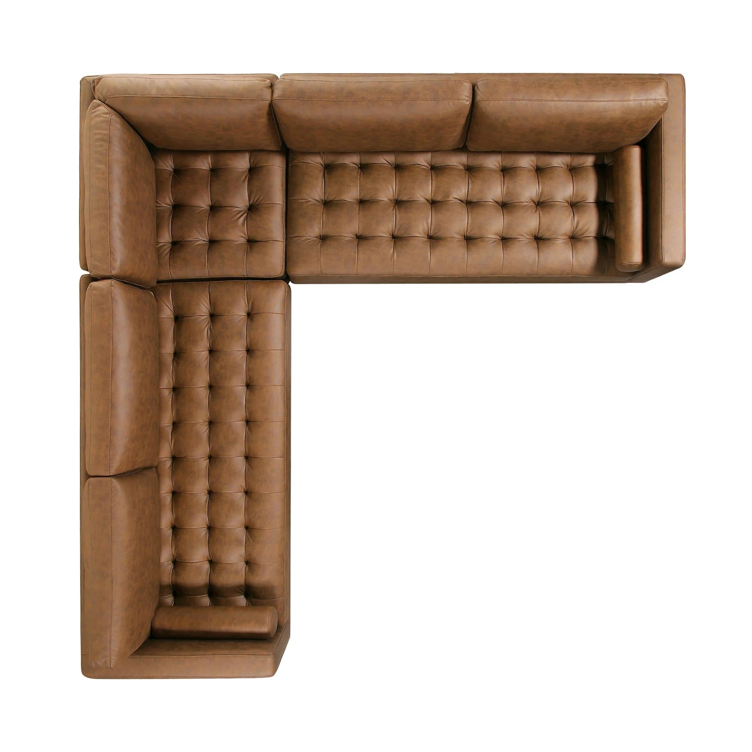 Henrietta 5+Seater Corner Sofa, Tan Faux Suede - Image 11