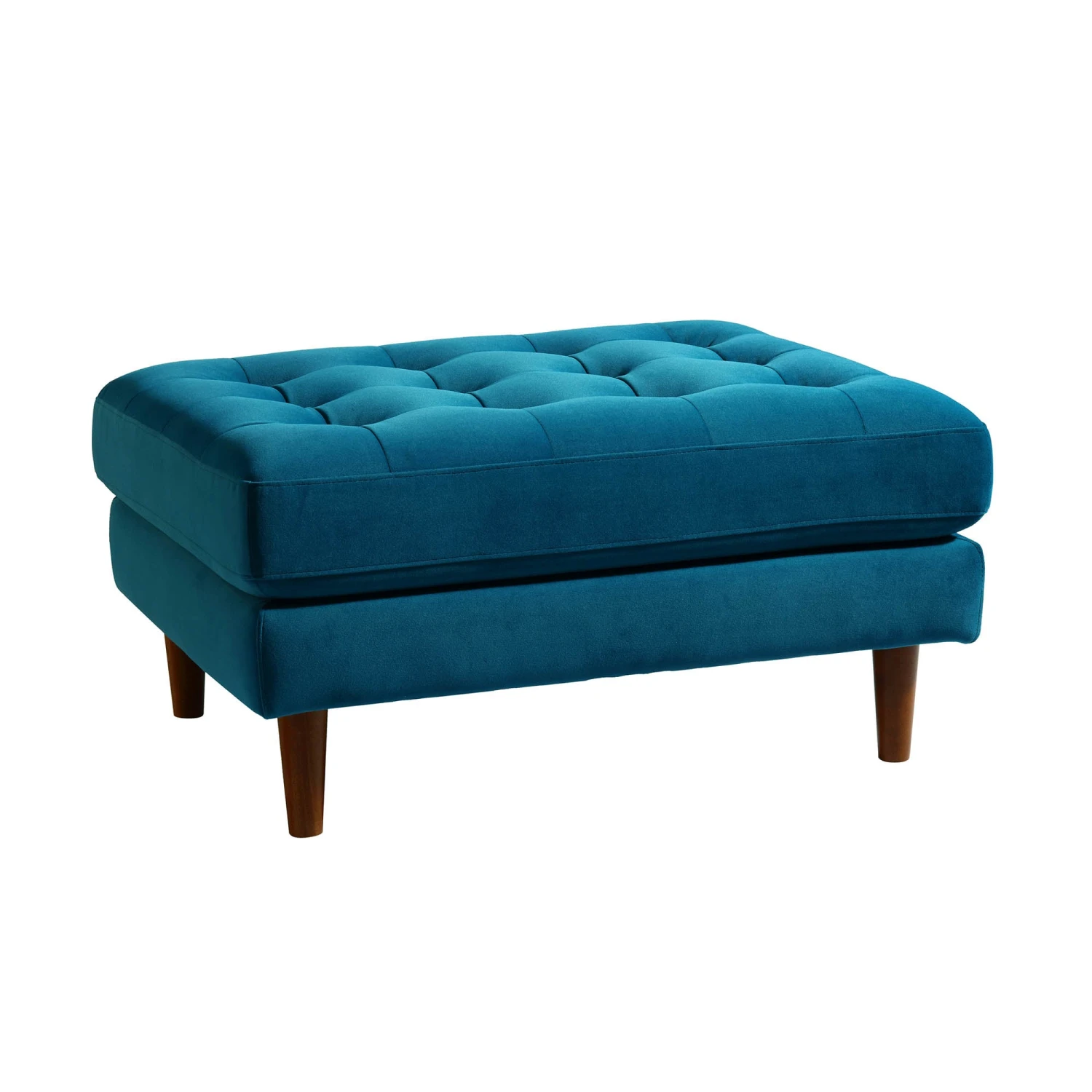 Henrietta Ottoman, Teal Velvet - Image 4