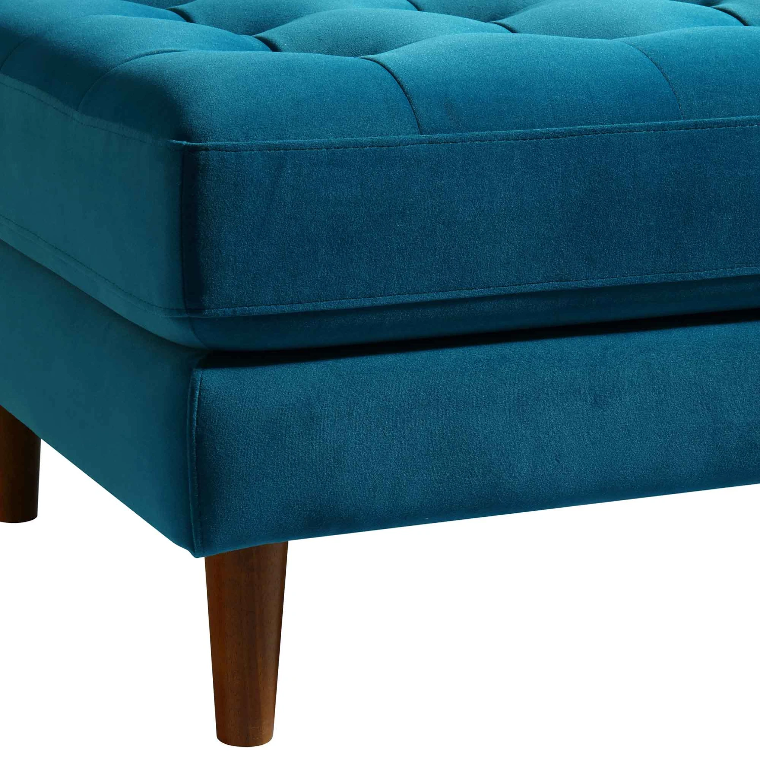 Henrietta Ottoman, Teal Velvet - Image 8