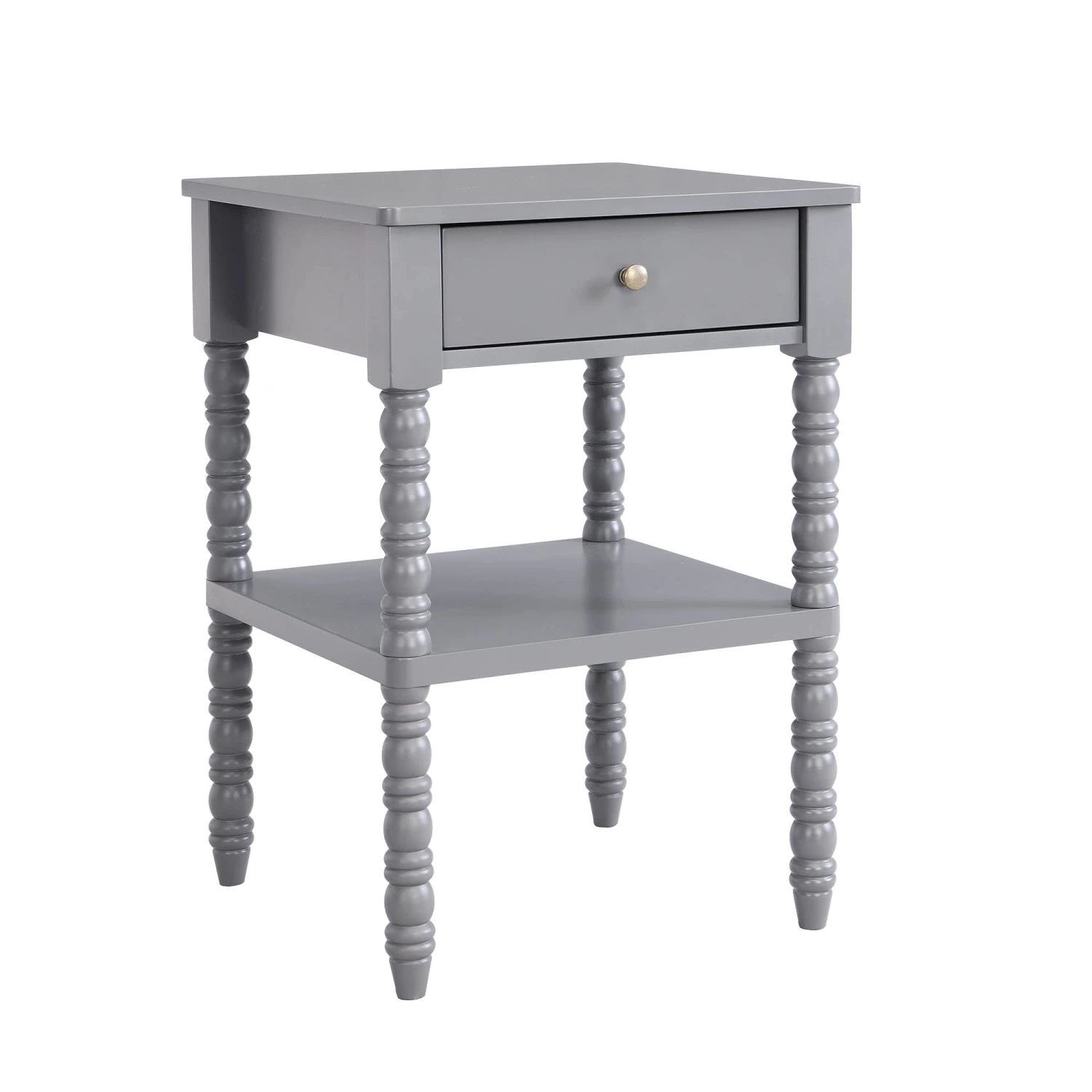 Aldwinke Dark Grey Bobbin 1 Drawer Side Table - Image 5