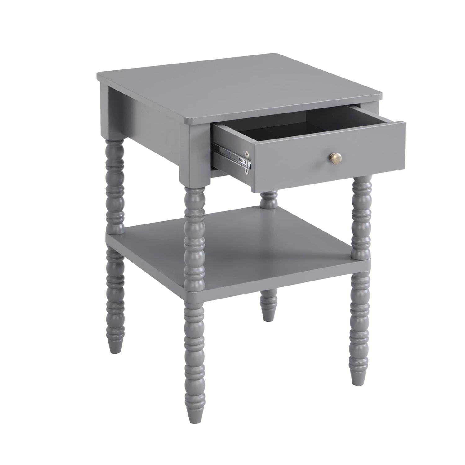 Aldwinke Dark Grey Bobbin 1 Drawer Side Table - Image 6