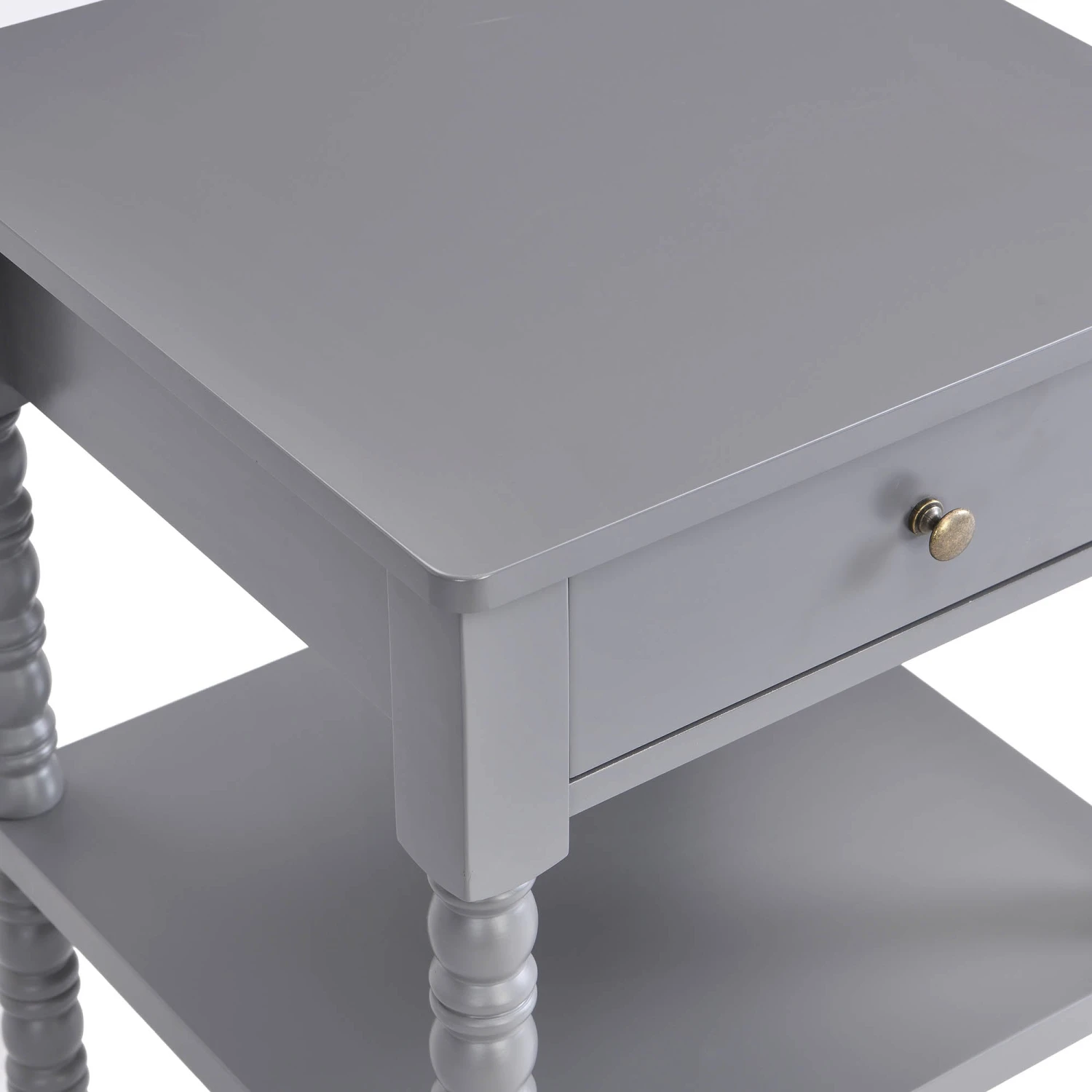 Aldwinke Dark Grey Bobbin 1 Drawer Side Table - Image 8