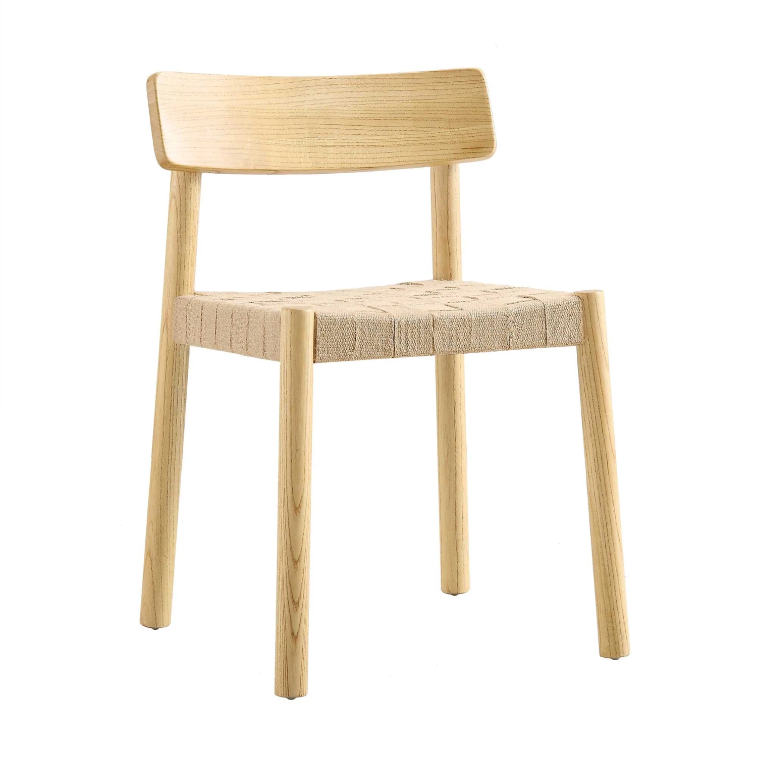 Ditton Set Of 2 Elm Wood And Jute Dining Chairs, Natural - Image 5