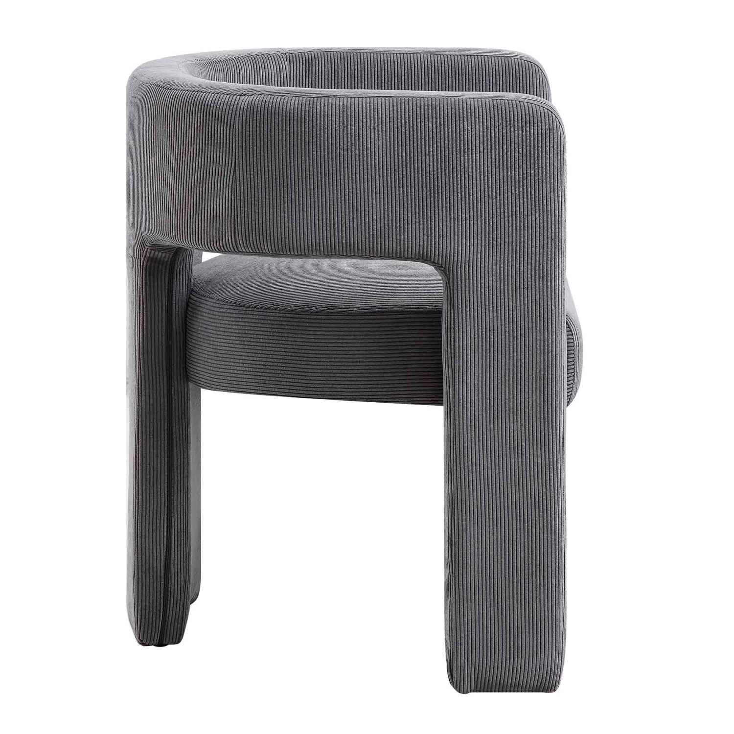 Greenwich Grey Corduroy Dining Chair - Image 6