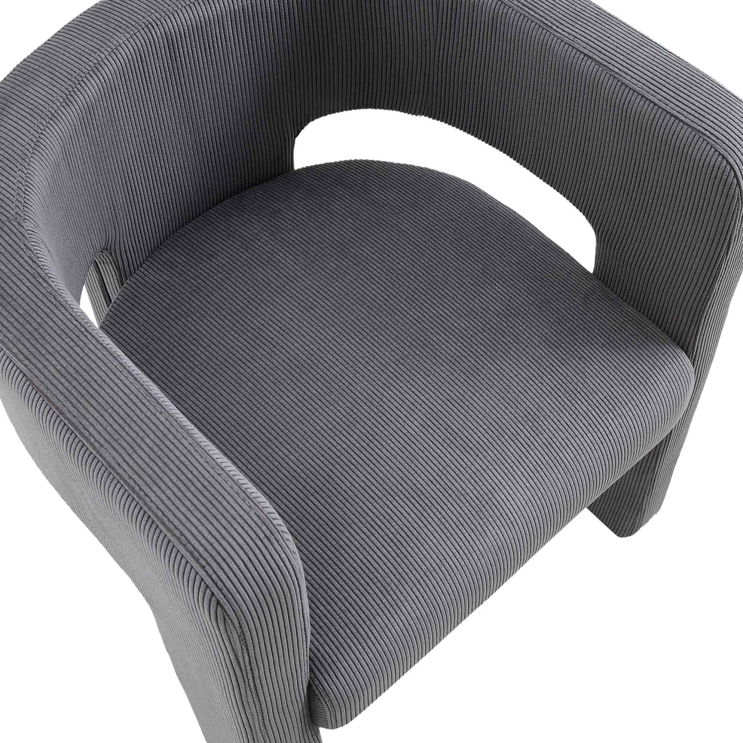 Greenwich Grey Corduroy Dining Chair - Image 8