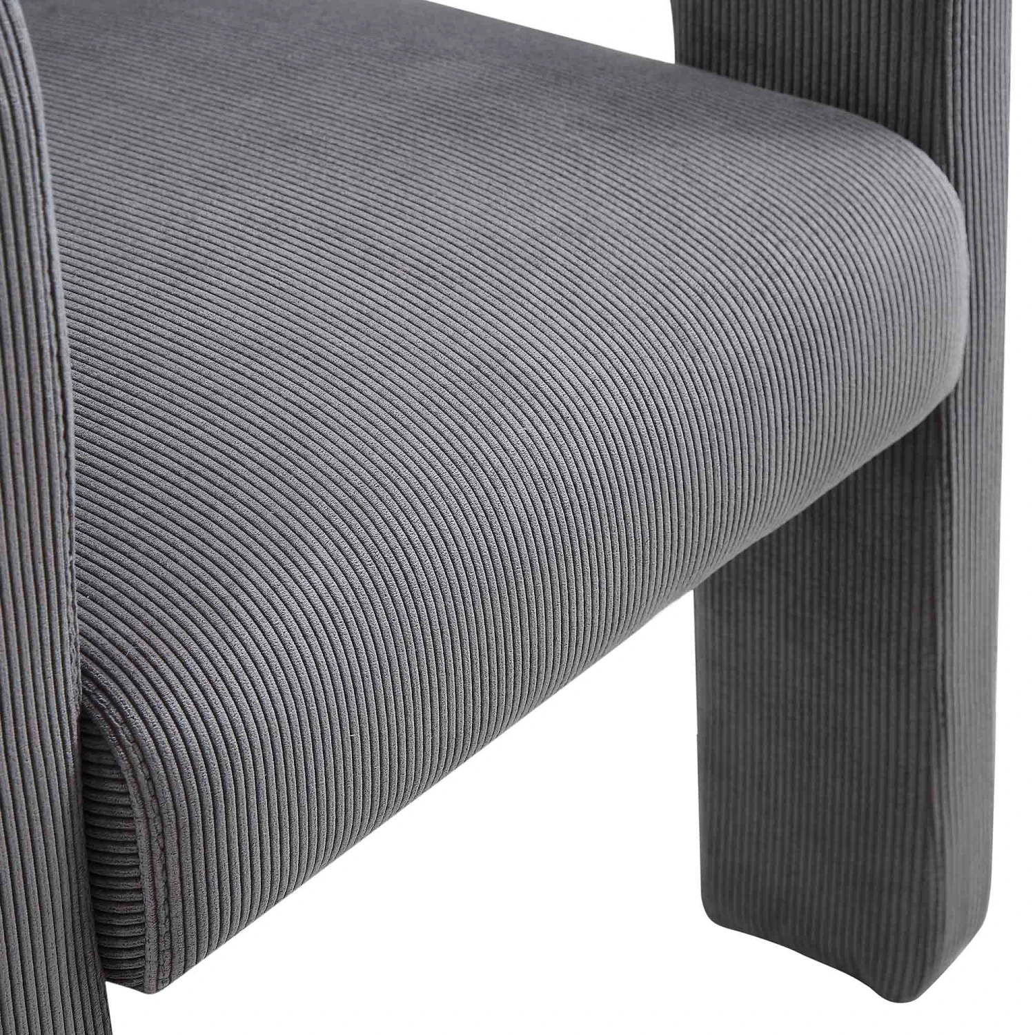 Greenwich Grey Corduroy Dining Chair - Image 11