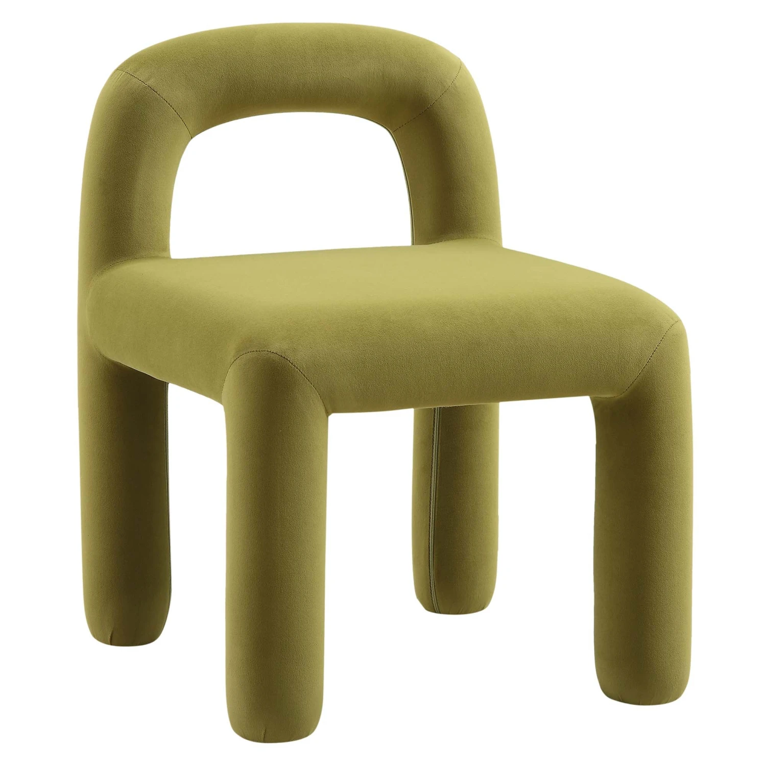 Libby Olive Green Velvet Dining Chair - Image 5