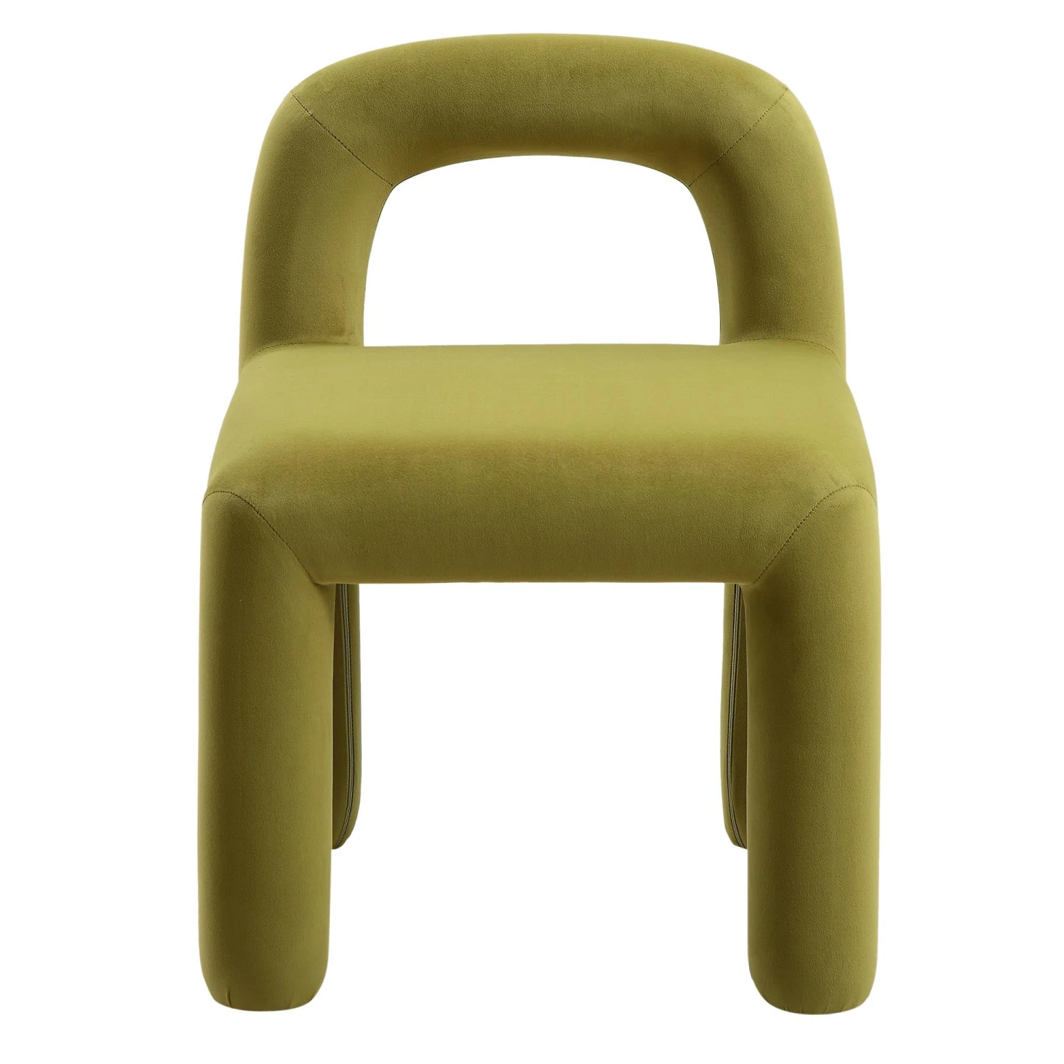 Libby Olive Green Velvet Dining Chair - Image 3