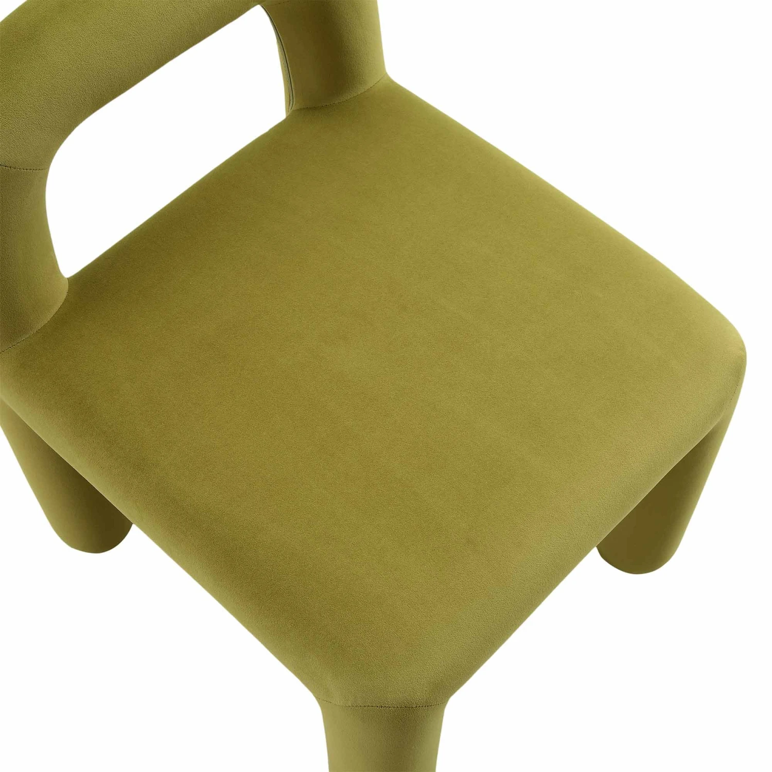 Libby Olive Green Velvet Dining Chair - Image 9