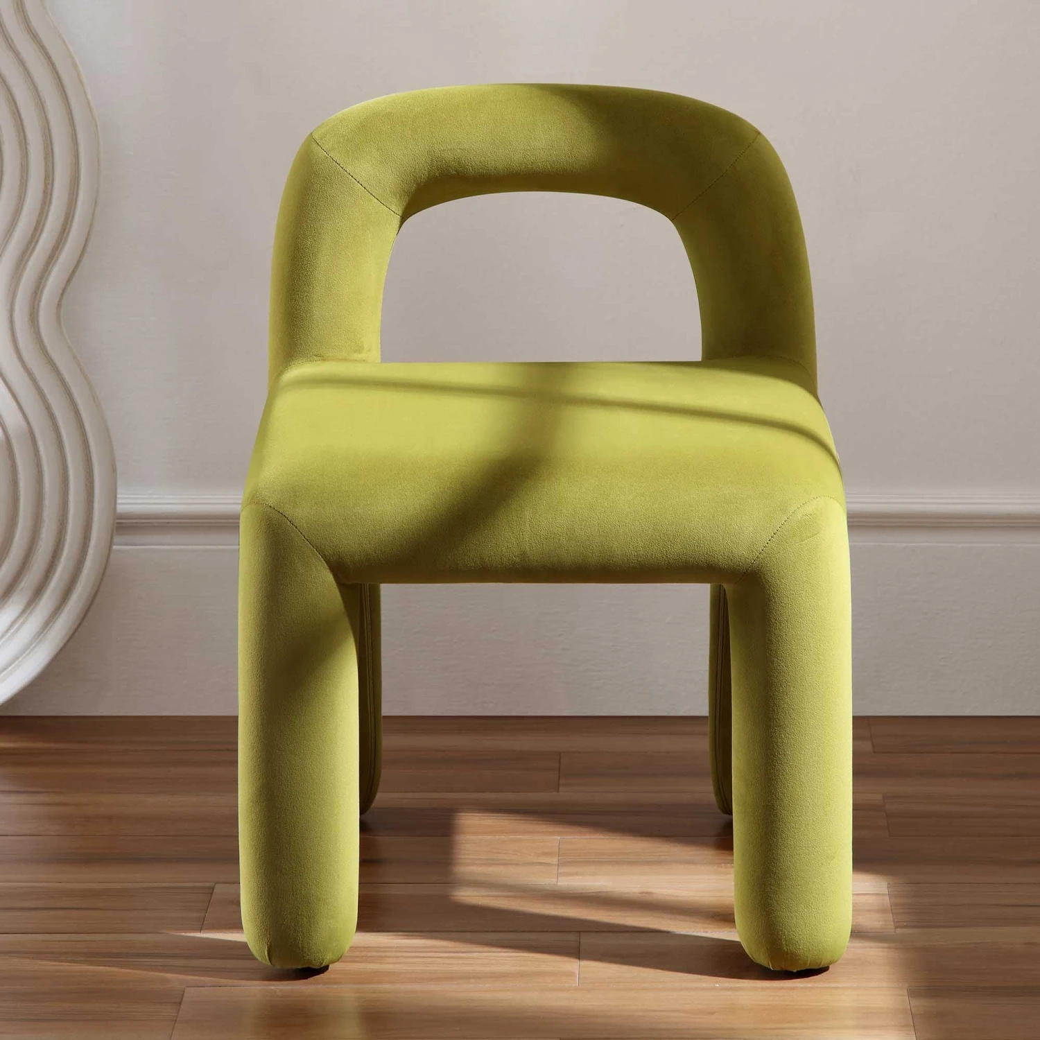 Libby Olive Green Velvet Dining Chair - Image 2