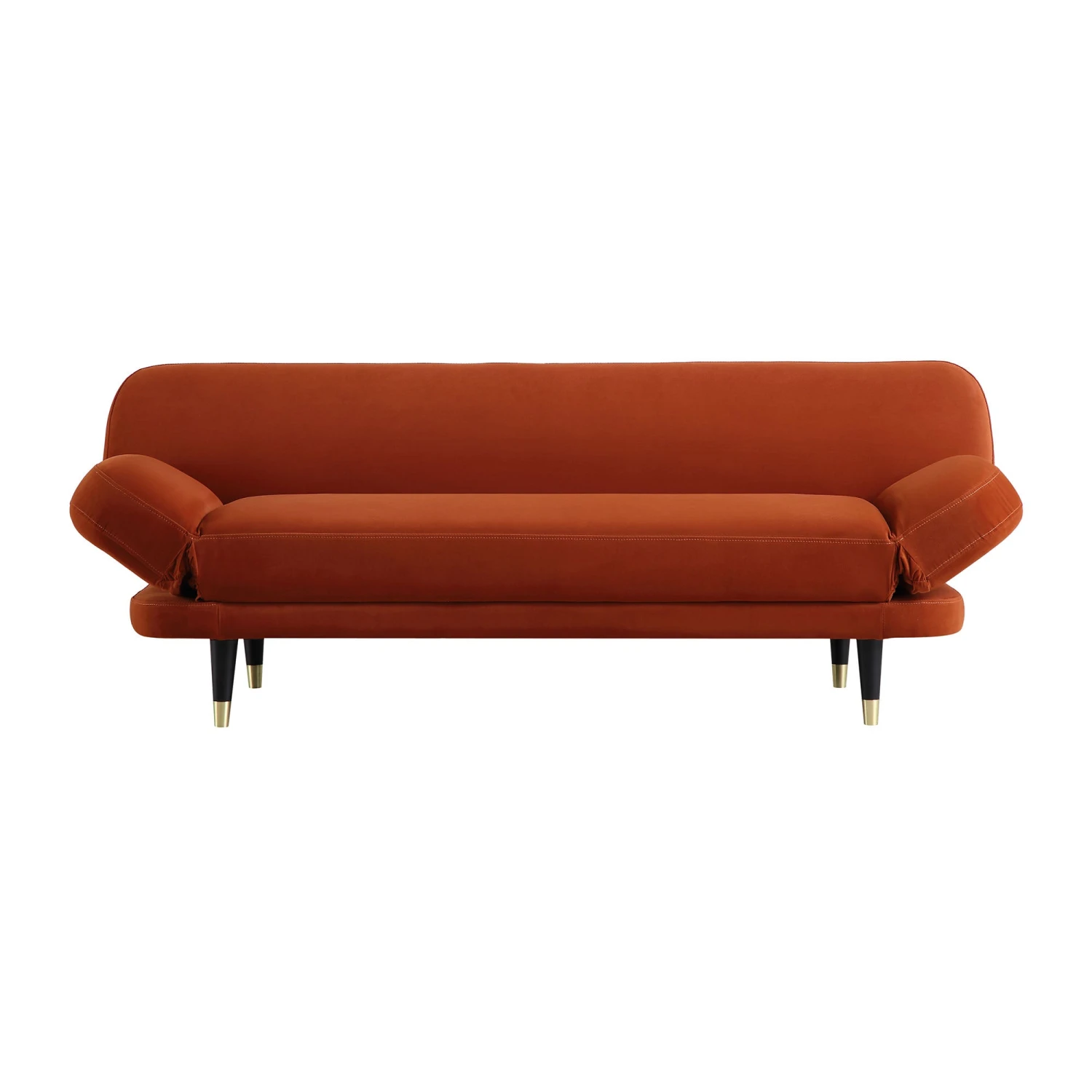 Solna 2-Seater Sofa Bed, Rust Velvet - Image 8