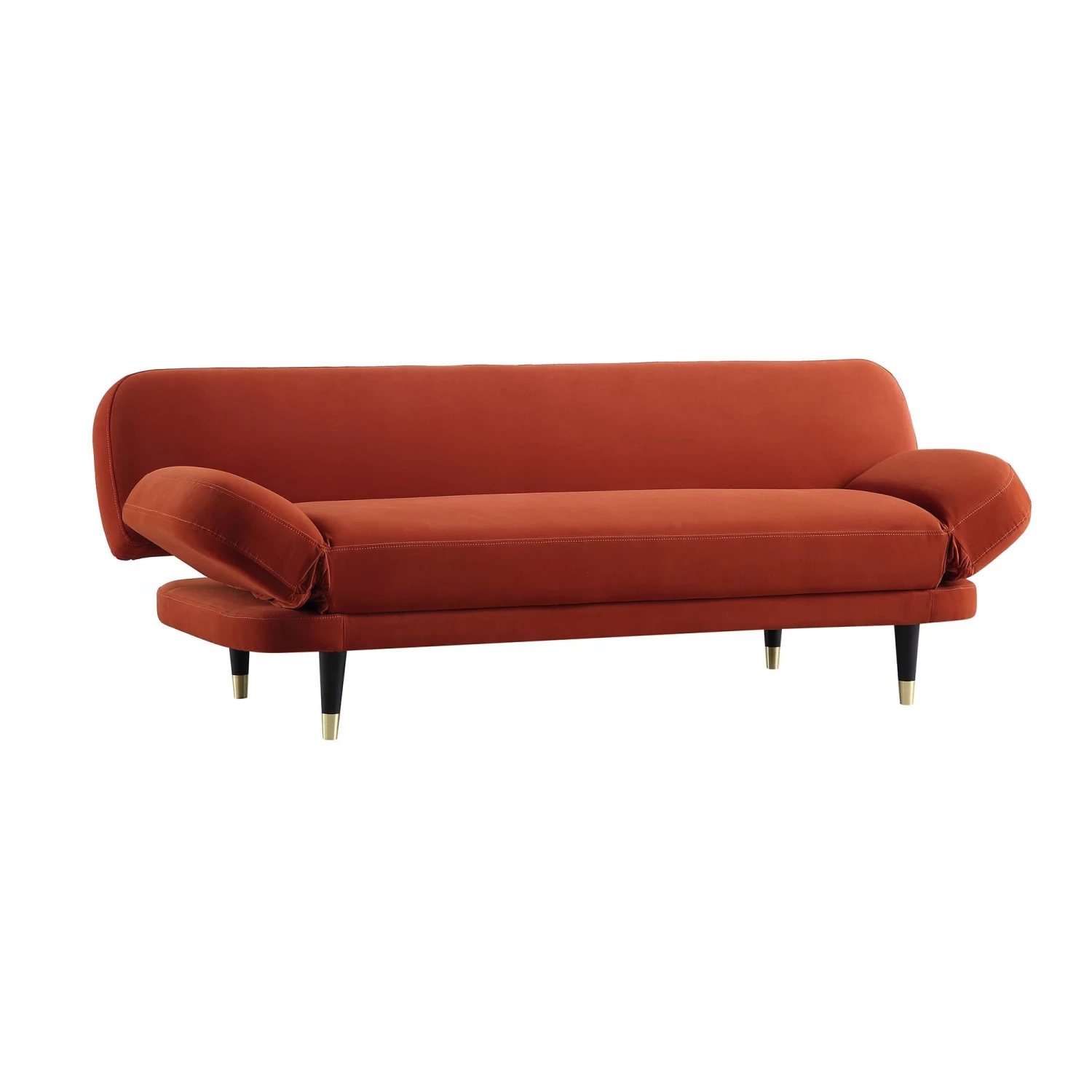 Solna 2-Seater Sofa Bed, Rust Velvet - Image 9