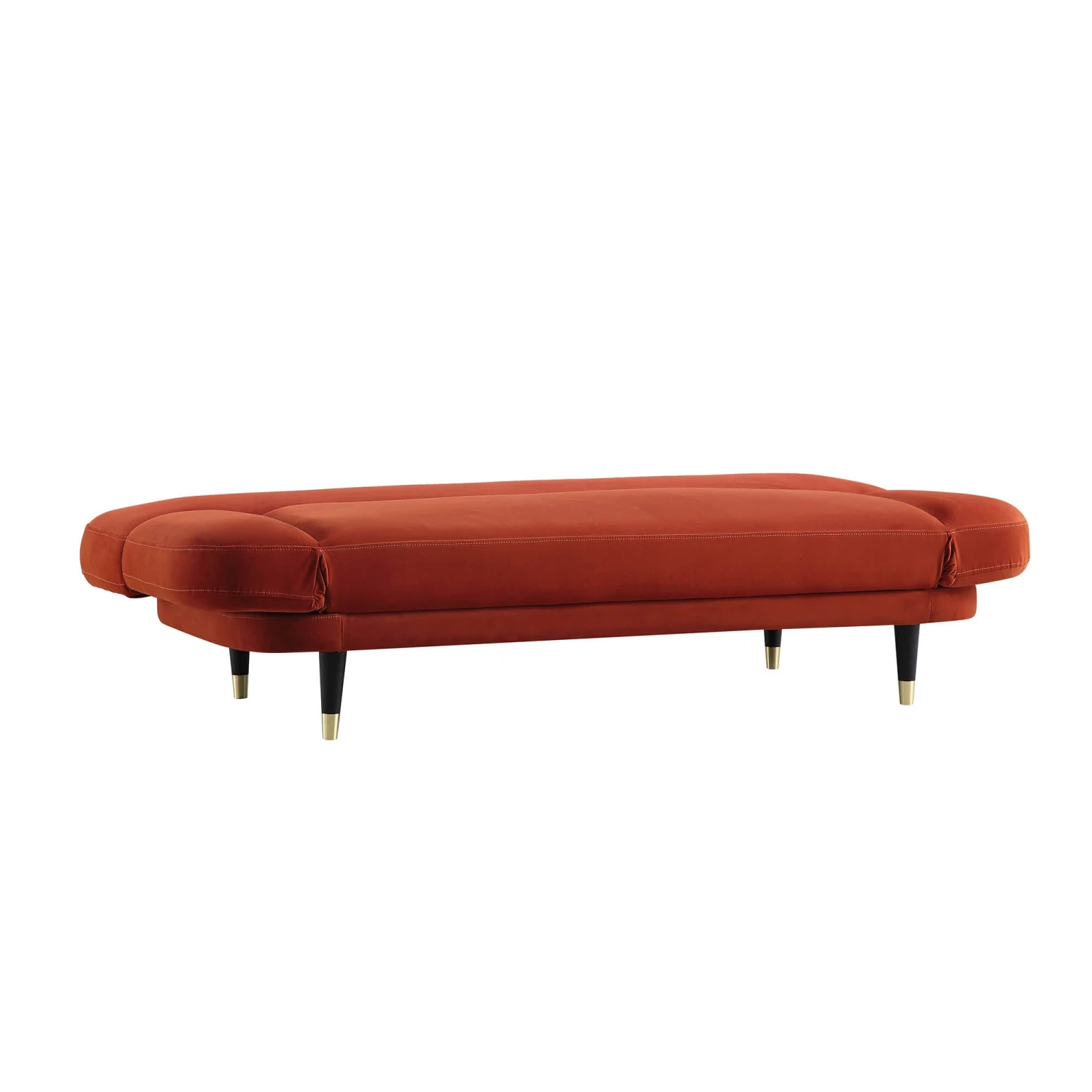 Solna 2-Seater Sofa Bed, Rust Velvet - Image 11