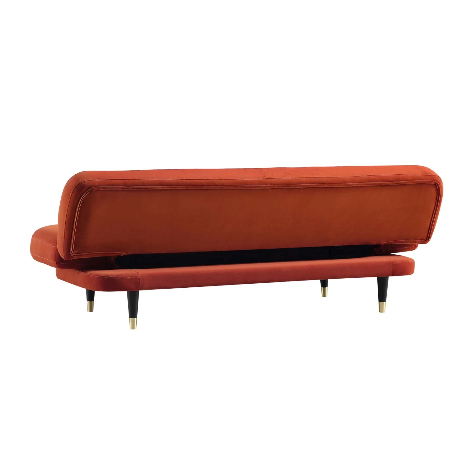 Solna 2-Seater Sofa Bed, Rust Velvet - Image 17
