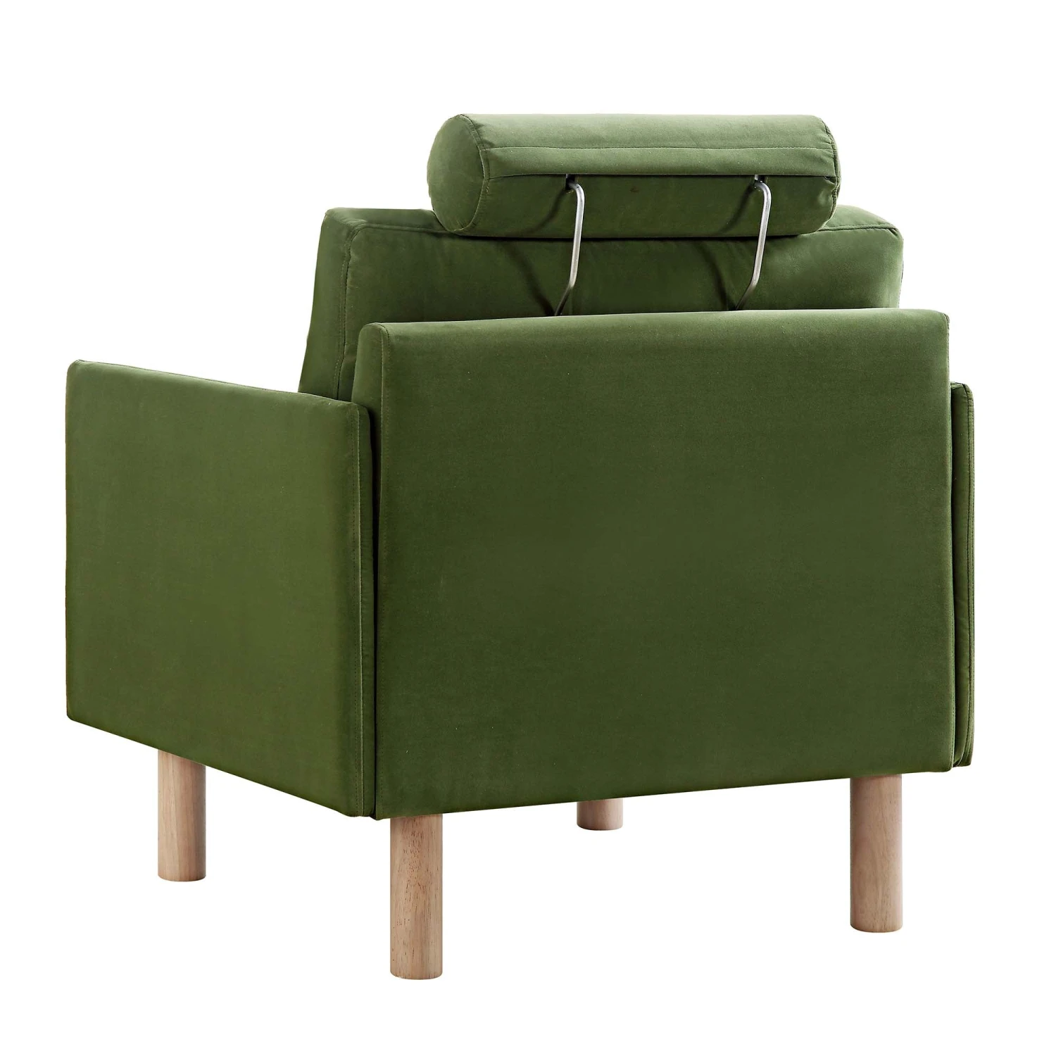 Timber Fern Green Velvet Armchair - Image 8