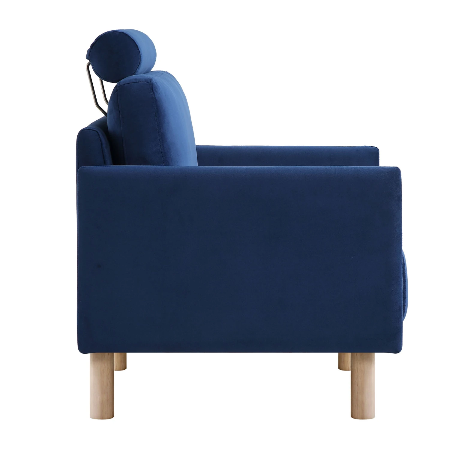 Timber Navy Blue Velvet Armchair - Image 9
