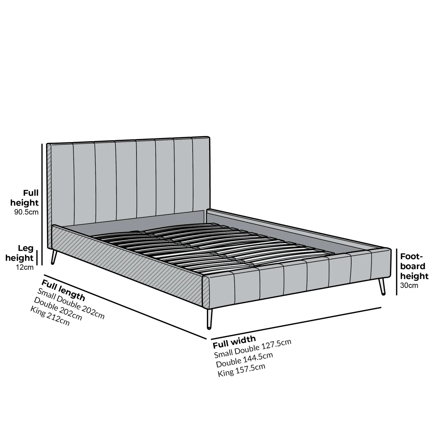 Sylvie Velvet Upholstered Bed Frame With Golden Chrome Legs, Champagne Velvet - Image 5