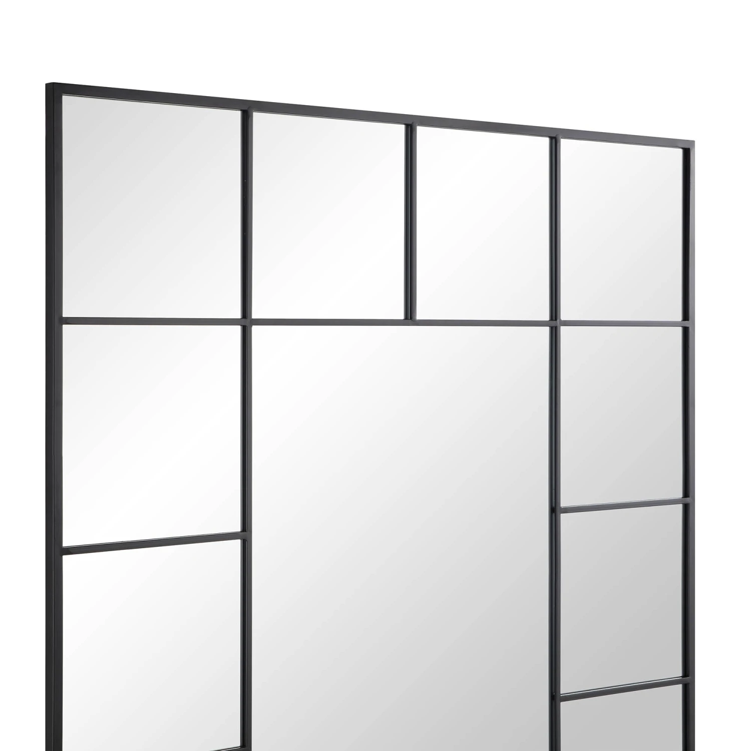 Herbert Full Length Metal Frame Window Mirror 180 X 120 Cm, Black - Image 6