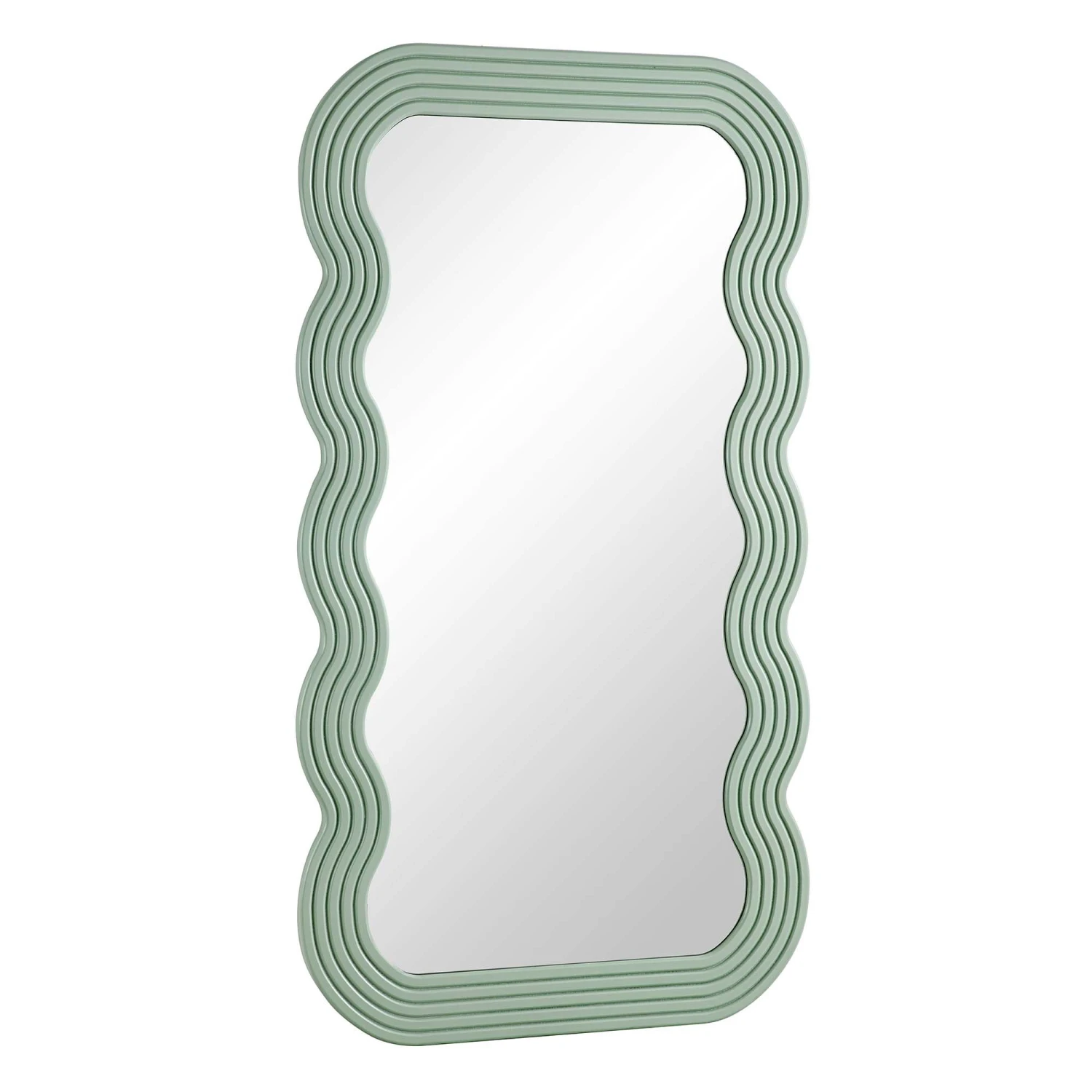 Venus Full Length Wave Mirror 180 X 100 Cm, Sage Green - Image 4