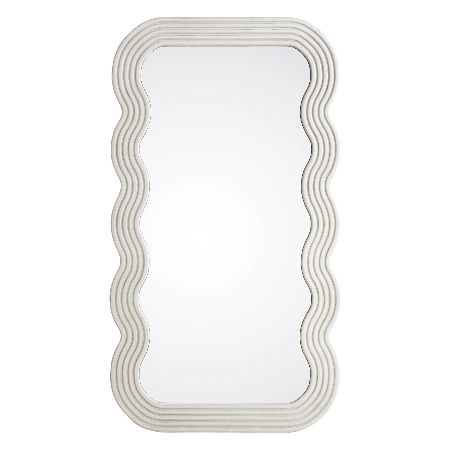 Venus Full Length Wave Mirror 180 X 100 Cm, Washed White - Image 3