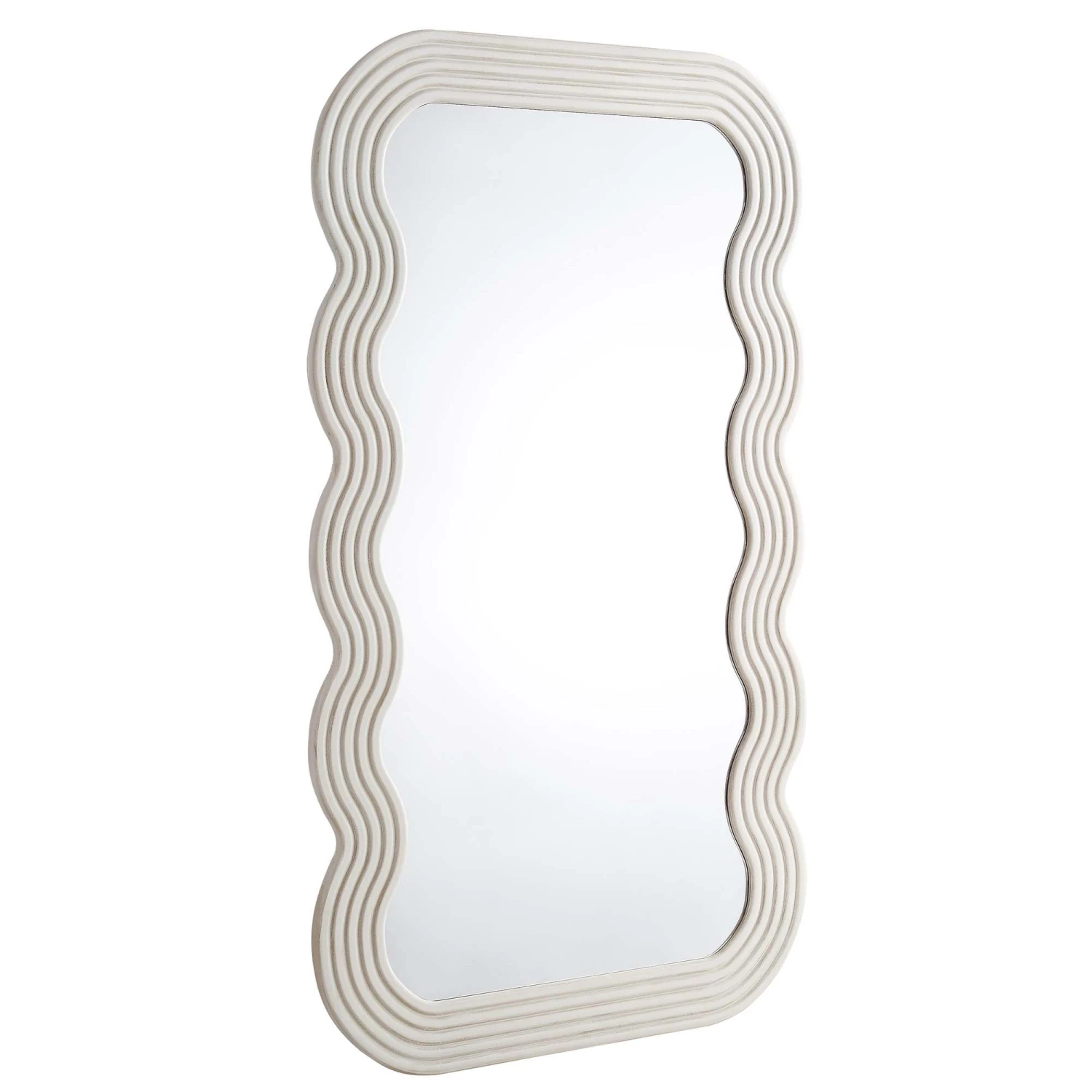 Venus Full Length Wave Mirror 180 X 100 Cm, Washed White - Image 4