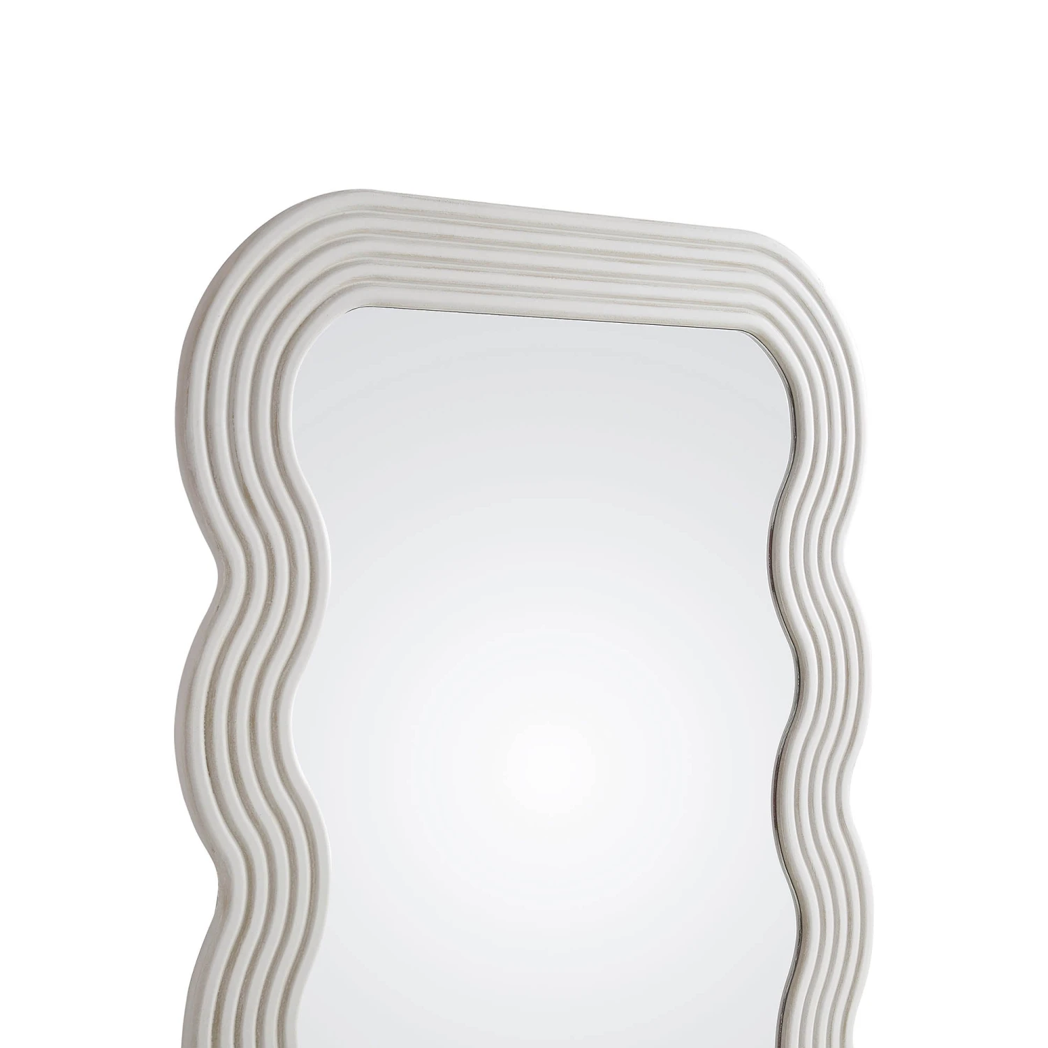Venus Full Length Wave Mirror 180 X 100 Cm, Washed White - Image 6