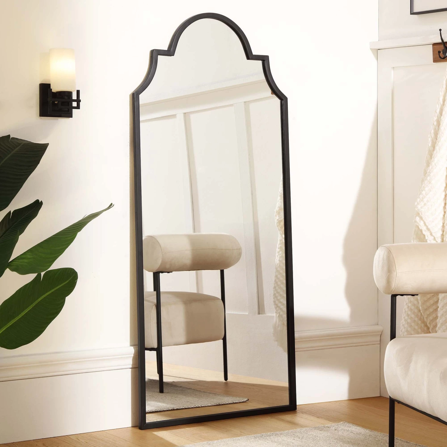 Essa Moroccan Style Full Length Mirror 160 X 70 Cm, Black