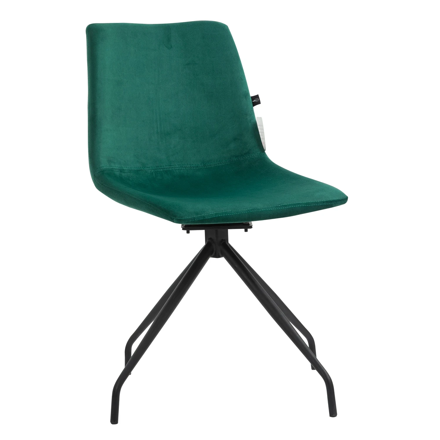 Florian Pair Of Velvet Effect Microfibre Dining Chairs In Green - Image 2
