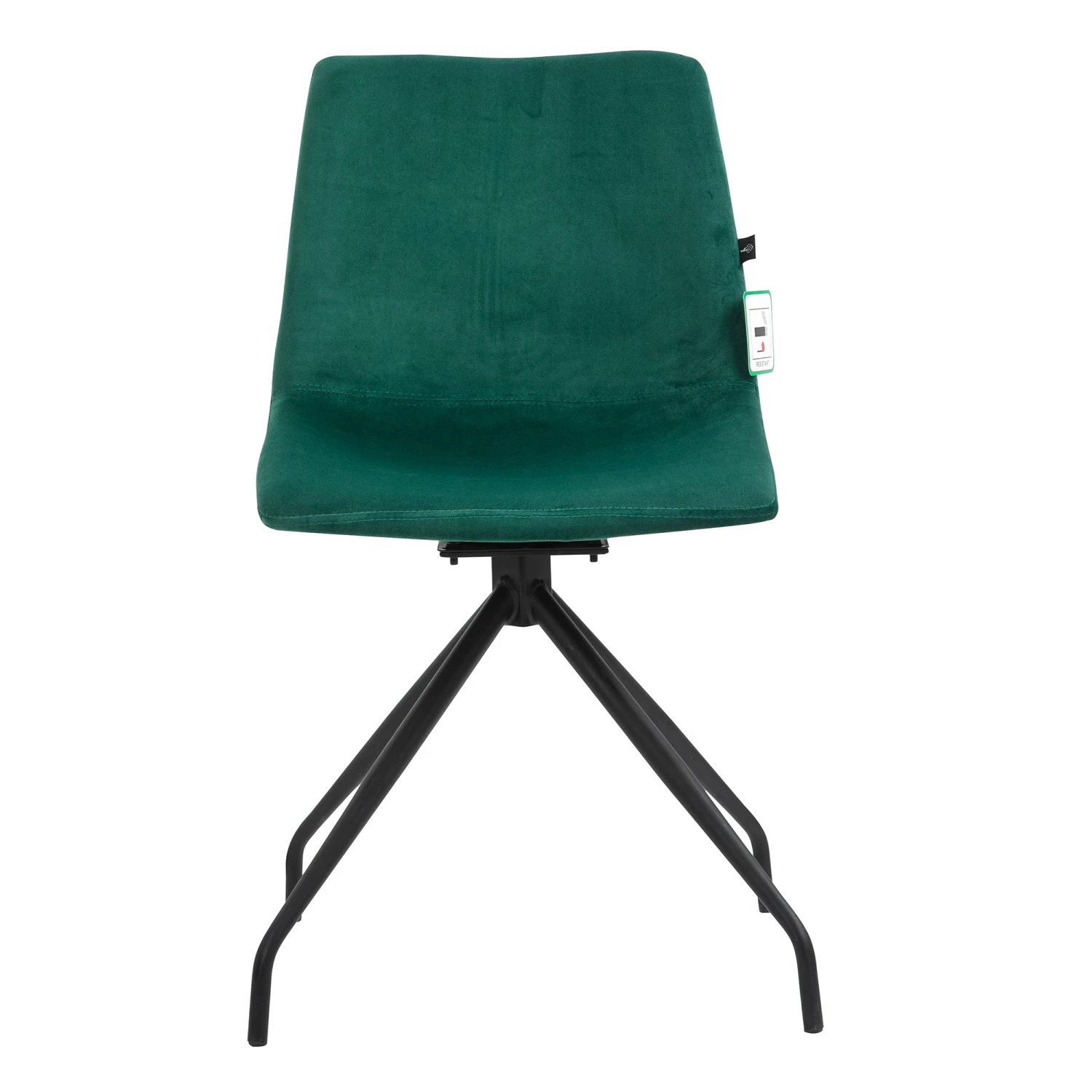 Florian Pair Of Velvet Effect Microfibre Dining Chairs In Green - Image 3