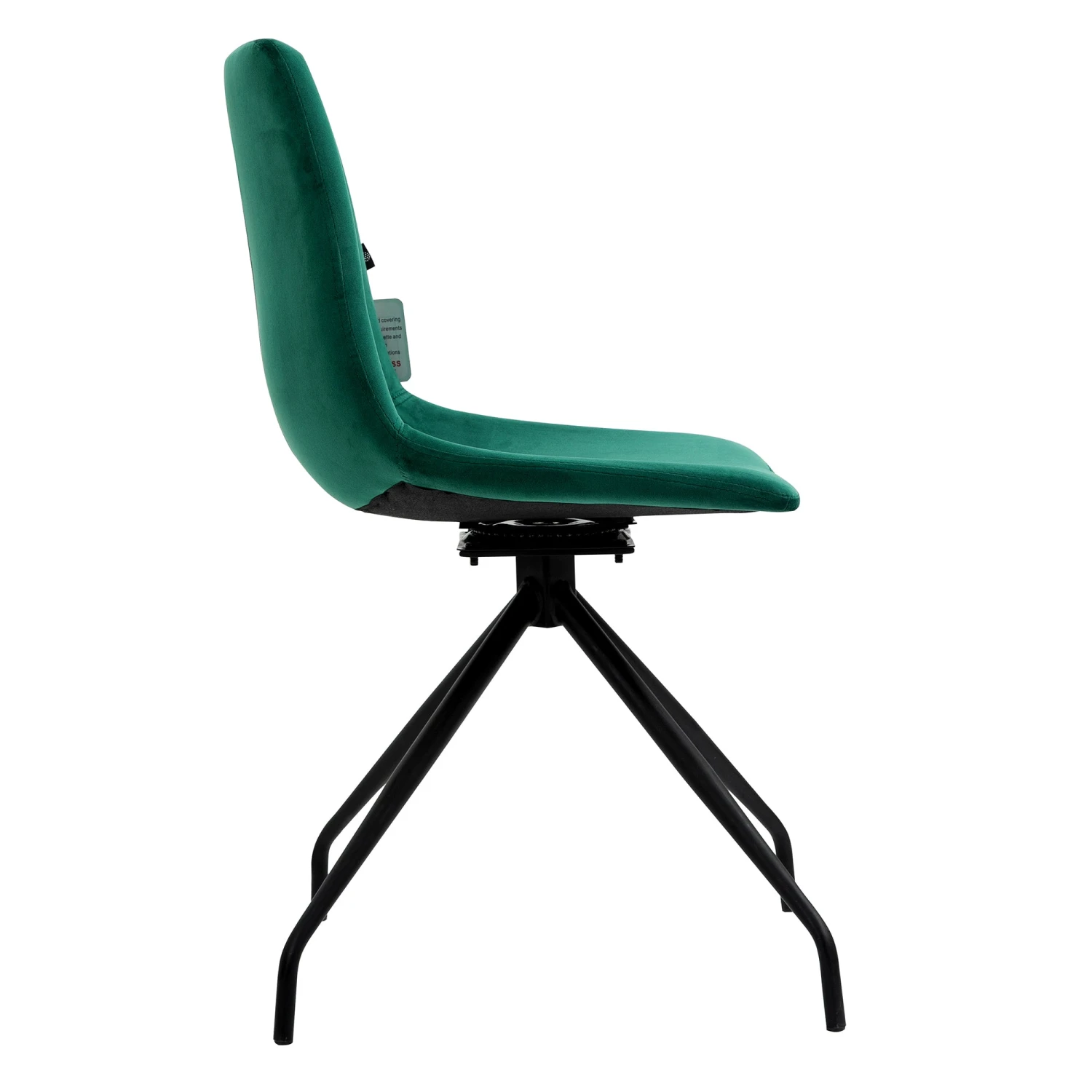 Florian Pair Of Velvet Effect Microfibre Dining Chairs In Green - Image 4