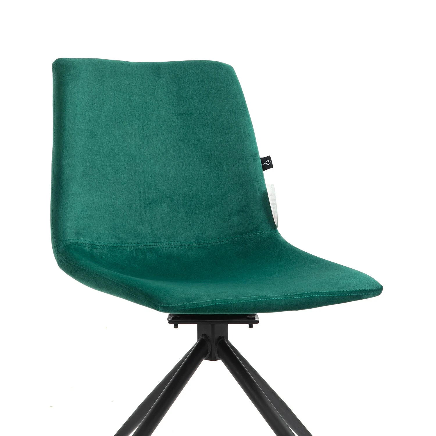 Florian Pair Of Velvet Effect Microfibre Dining Chairs In Green - Image 7